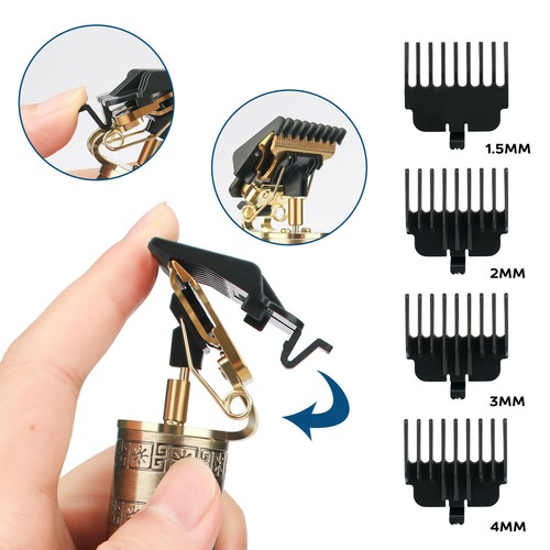 Kit profesional de cortadora de cabello en forma de T recortadora eléctrica cuchillas de acero inoxidable - Imagen 5 de 11