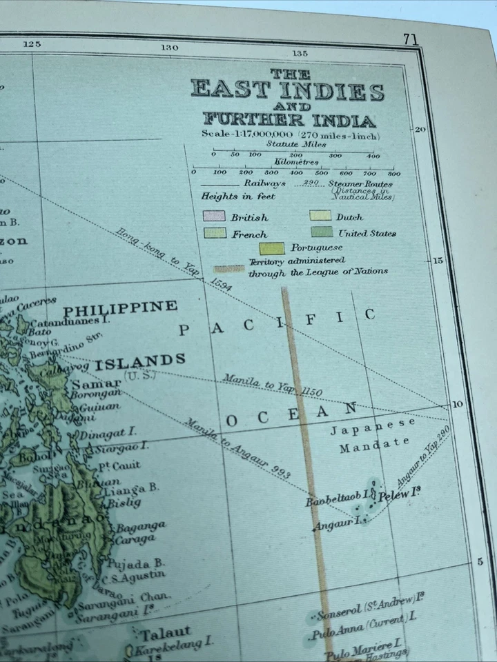 1930: Map Of The East Indies & Further India PA #70/71 Print Political Railway A - Image 4 of 4
