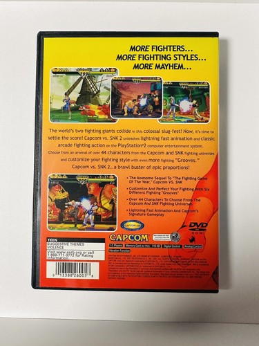 Capcom vs SNK 2 (Sony PlayStation 2) PS2 Complete With Manual CIB Fast Free Ship - Picture 2 of 3