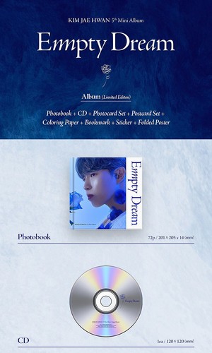 KIM JAE HWAN EMPTY DREAM 5th Mini Album LIMITED Ver CD+Photo Book+8 Card+Poster - Imagen 8 de 12