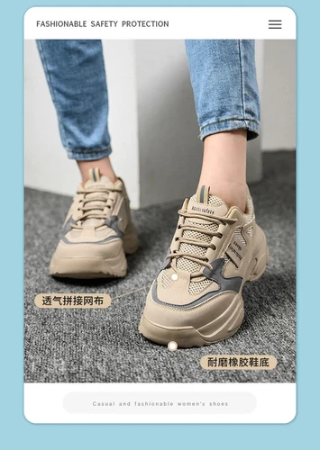 Zapatos de seguridad para mujer Botas de seguridad anti-golpes Anti-pinchazos Zapatos de protección - Imagen 9 de 18