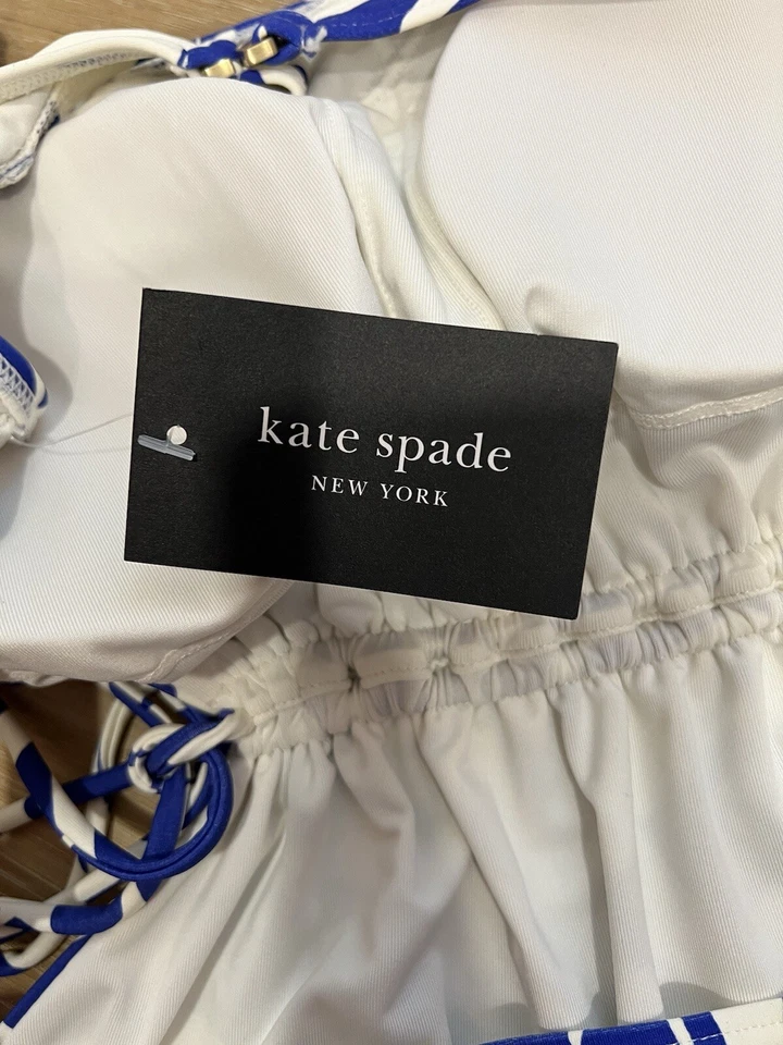 Купальник Kate Spade Tropical Cinch Front цельный Blue Berry размер маленький  - Изображение 4 из 4