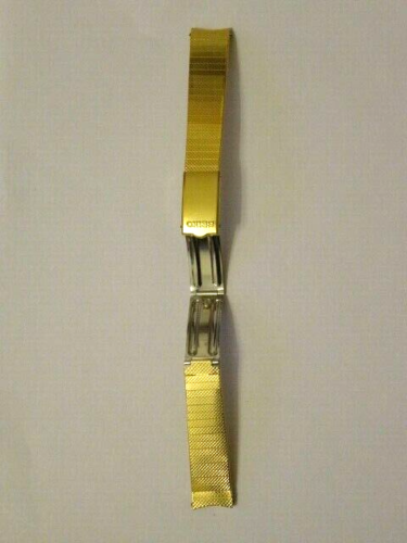 Reloj de colección con logotipo de SEIKO hebilla en tono dorado cierre correa 18 mm nuevo de lote antiguo Deadstock - Imagen 4 de 12
