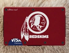 Custom Engraved Redskins Titanium Carbon RFID Blocking Wallet D7