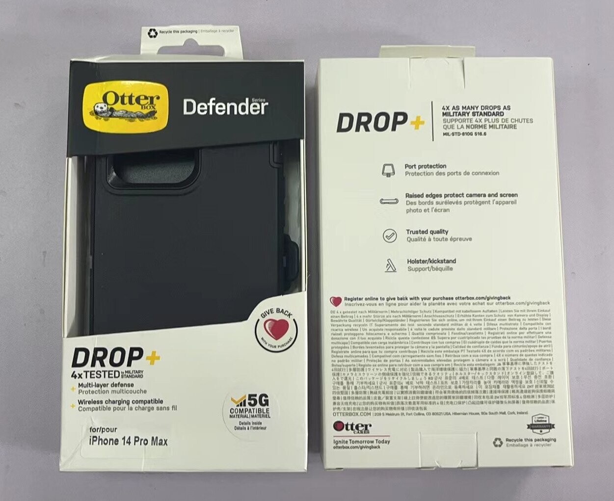 New Otterbox Defender Series Case With Holster For iPhone 14 Pro Max Only Black