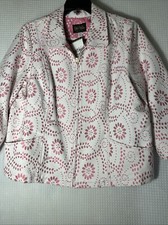 NWT Bob Mackie Wearable Art Full Zip Jacket XL
