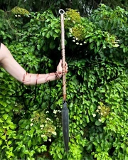 UBR CUSTOM HANDMADE HIGH CARBON STEEL HUNTING ZULU SPEAR WITH HANDLE CARVING