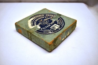 Vintage W&R Balston Ltd Whatman No.1 Filter Paper Advertising Box Lab England ''5