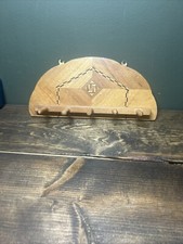 Vintage Wooden Tie Rack 9x4.5 Rare  Stylish