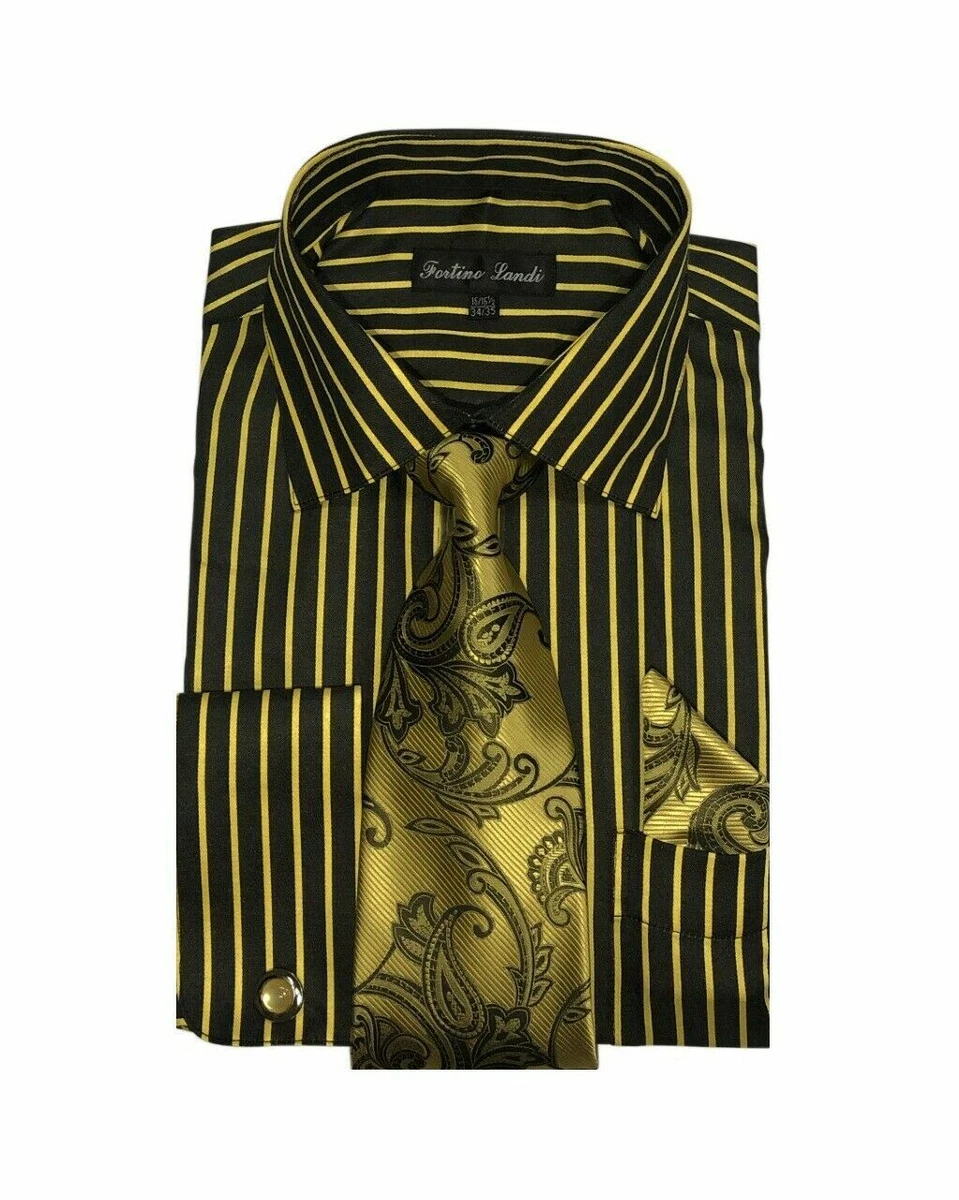 slim fit dress slacks Rose Golden Solid Satin Men's Long Sleeve Dress Shirt