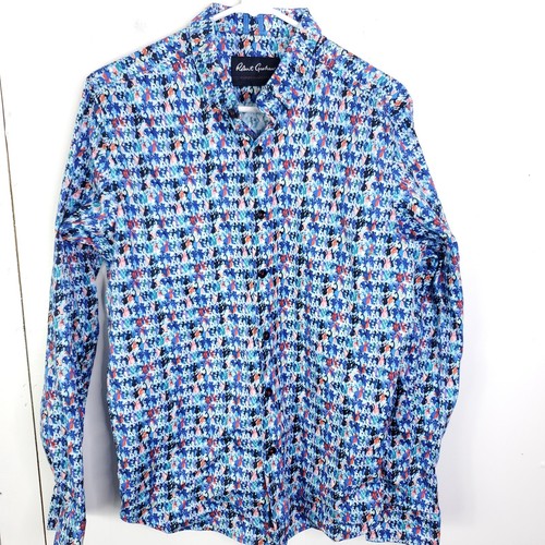 Robert Graham Hemd Herren M People Dancing Bunt All OVer Print Button Down