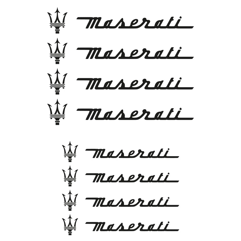 8 PZ Adesivi Replica Decals Maniglie Compatibili per Maserati Tuning Sticker 01 - Imagen 2 de 4