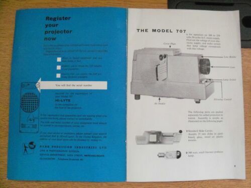 MODE D'EMPLOI PROJECTEUR Bell & Howell TQII ET TQII specialist 1652/53