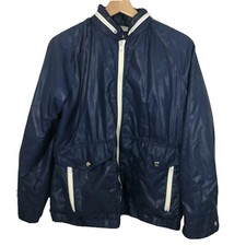 Vintage Original Catalina Windbreaker Hooded Jacket Retro 100 Nylon Blue Sz L