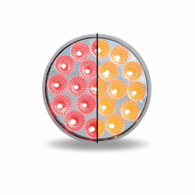 TRUX TLED-4X40AS 4'' Dual Revolution Red Stop Turn/Tail to Amber Strobe LED Light