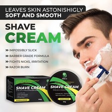 Barber Grade Sandalwood Shave Cream Fights Nicks, Cuts, Razor Burn 4FLoz XMicro