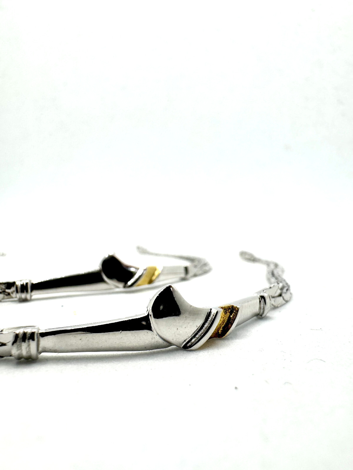 Lot 2x Refined 925 Silver Bracelet • Antique Vint… - image 2