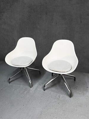 Pair of ABS swivel chairs produced by Ikea and designed by Chris