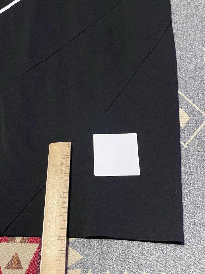 Vestido Escada Mujer Daidas Talla 36 US 6 Negro Blanco Sin Mangas Estilo 5011066 BR Foto 4 de 4