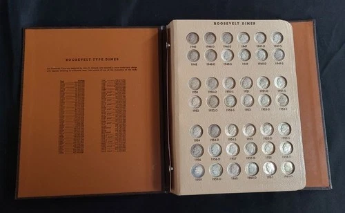 1946-1988 Roosevelt Dimes including Proof only Issue in Dansco Album NICE!