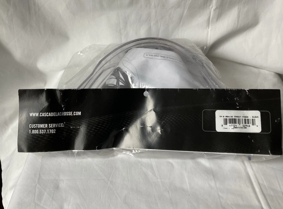 Protector Garganta Cascade TP-S Lacrosse Goalie Transparente Nuevo En Paquete Foto 4 de 4