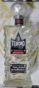 Tesoro Azteca Reposado Tequila Empty Bottle 750ml With Cool Shot Top 