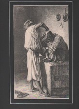 Barbiere arabo. Stampa antica