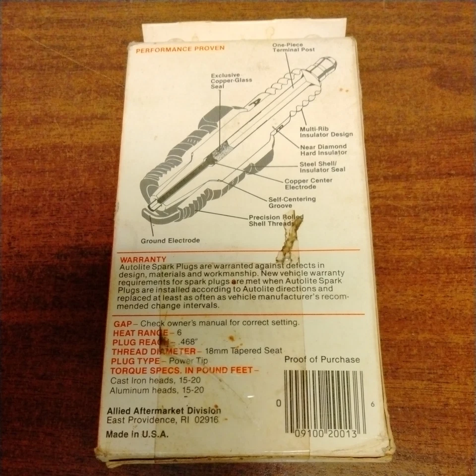 Autolite 6 件套铜火花塞 #46 全新旧货 — 第 4/4 张图片