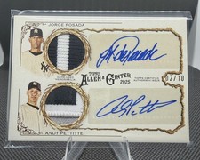 2025 Topps Allen & Ginter Jorge Posada Andy Pettitte Dual Auto Relic /10 Yankees