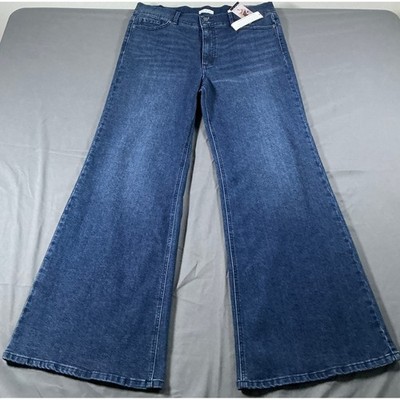 Sofia Jeans by Sofia Vergara Margot Wide Leg High Rise Dark Wash Denim Size 16
