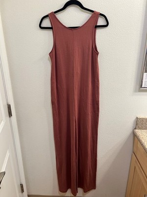 NEW Fabletics Grace Jumpsuit XS Pink Wide Leg Soft Lounge Travel Pockets