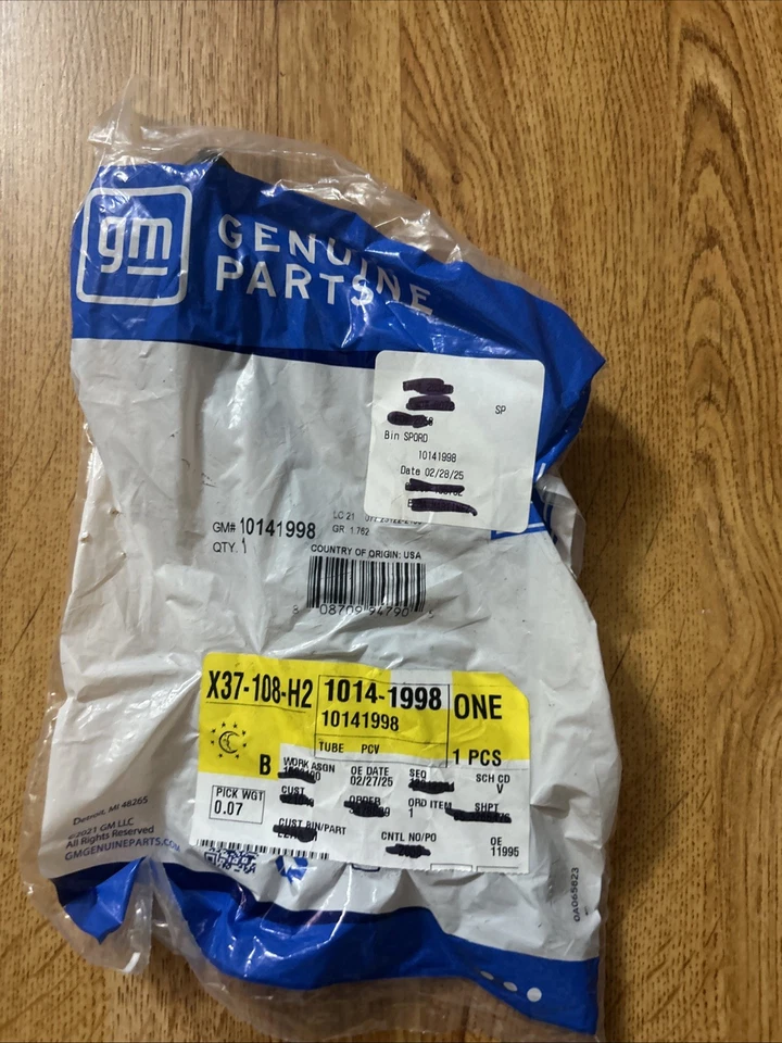 Tubo de manguera S10 Sonoma S15 1994-1997 2,2 PCV nuevo GM # 10141998 Foto 3 de 3