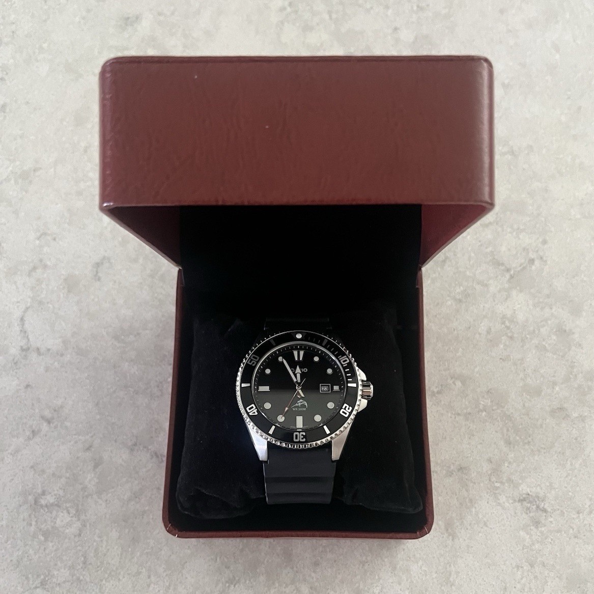 Casio Duro Quartz Diver Watch Black Dial 200m Rotating Bezel Date 44mm Box