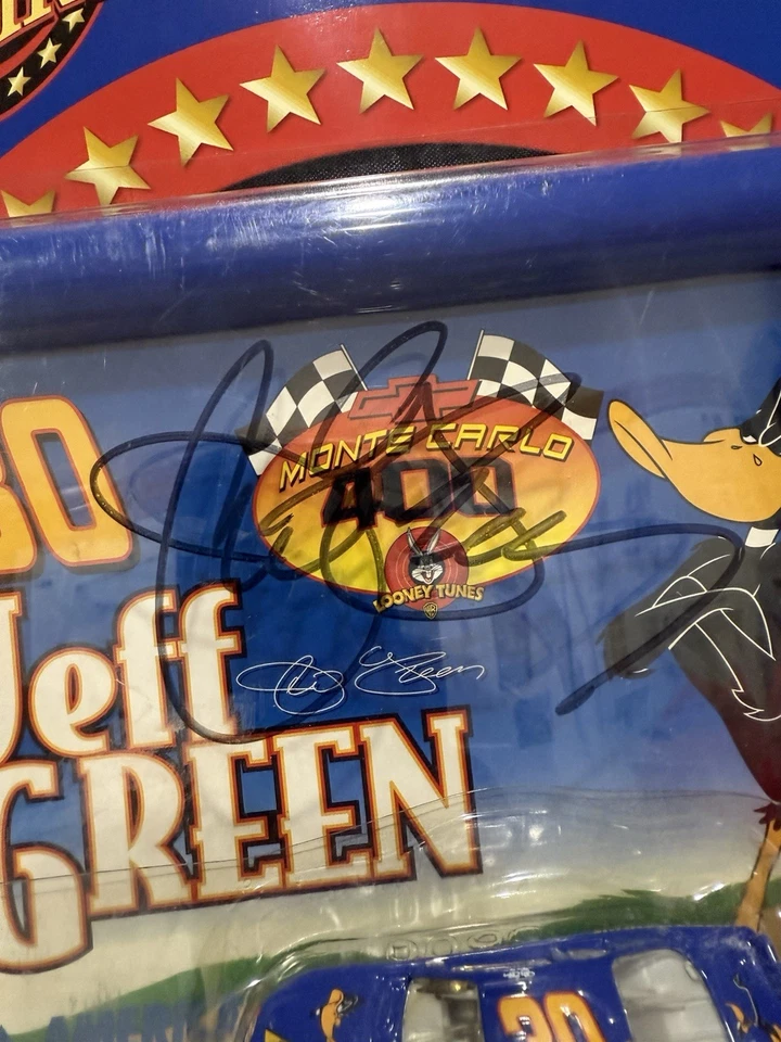 NASCAR Jeff Green Autógrafo 2001 Loony Tunes 1/64 Diecast Foto 3 de 3