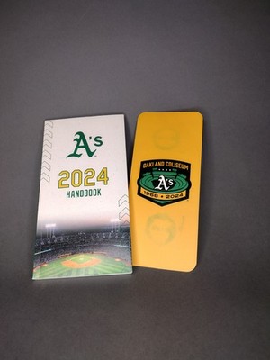 Oakland A's athletics 2024 Handbook Employee - Guest Services Guide  & ticket