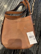 Kate Spade Leila North South Leather Crossbody Messenger Bag ~NWT~Warm Ginger