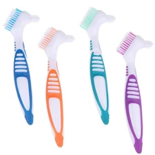 Denture Cleaning Brush Oral Care Double Sided Toothbrush Dental Teeth