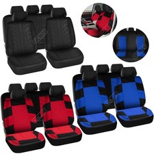 9PCS Universal Car Truck Van Seat Covers Front Rear Protectors Full Set Washable