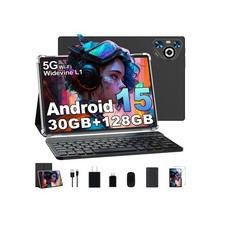 Android 15 Tablet, 30GB RAM  128GB ROM 1TB TF, 2025 Tablet with Keyboard and...
