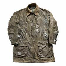 Vintage Barbour Border A200 Wax Jacket Size C40 Made in England 1980s Worn