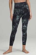 EUC Lululemon Align High-Rise Diamond Dyed Dark Blue/Gray & Teal 31" Leggings 8