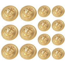14 Pcs Metal Blazer Button Set, Suit Buttons for Men Women, Vintage Gold Button