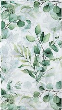25Pcs Green Leaves Eucalyptus Paper Paper Napkins - Guest Disposable Hand Towels