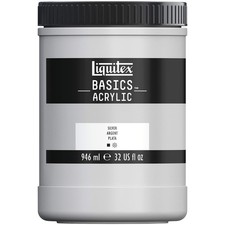 Liquitex BASICS Acrylic Paint, 946ml 32 oz Jar, Silver - Vibrant Art Supplies
