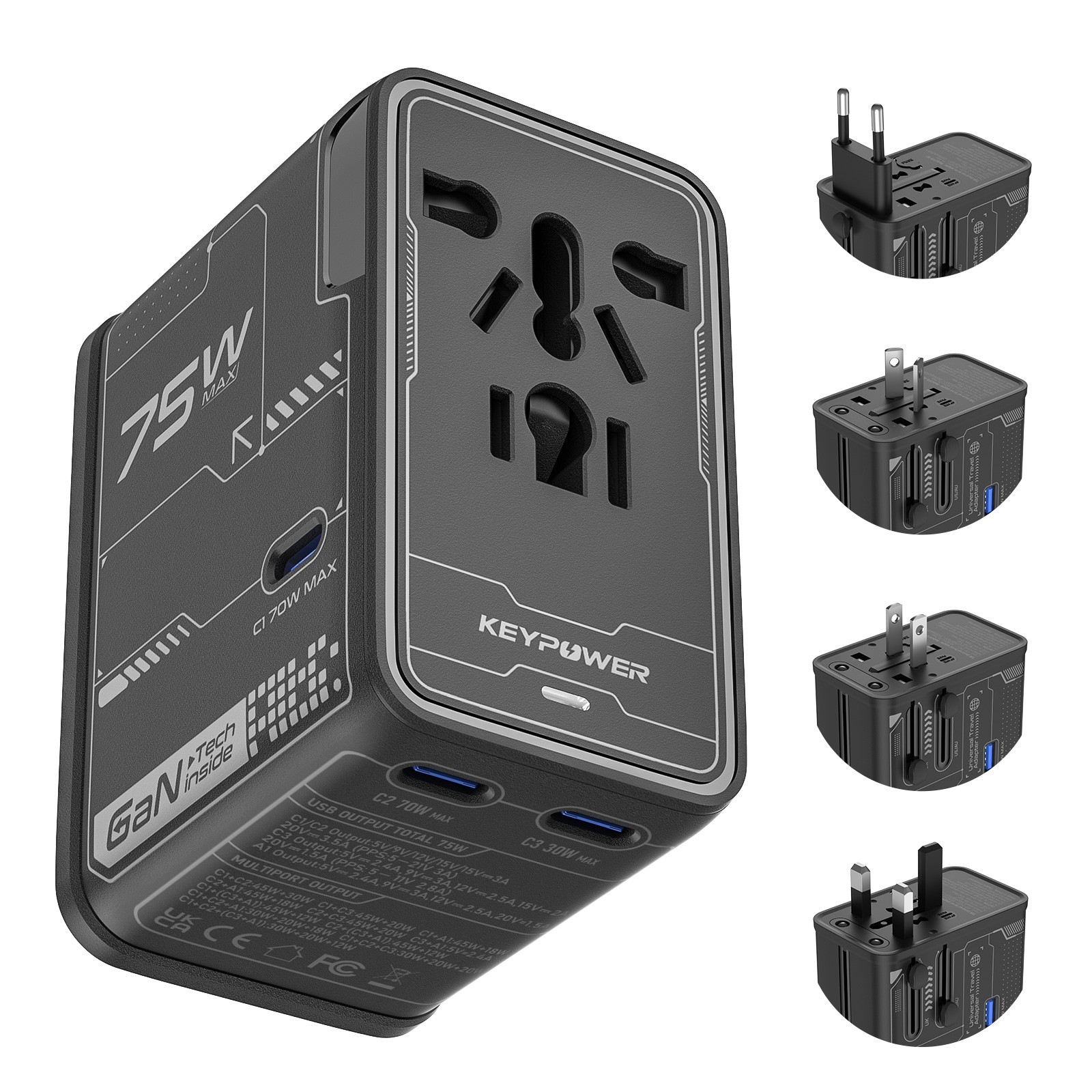 Travel Charger Outlet Converter For Eu Uk Aus