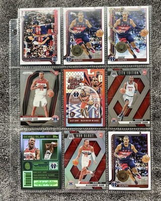 Alexandre Sarr Lot Of 9 Ungraded NBA Cards Wizards See Full Description Below