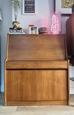 Vintage Mid Century Remploy Teak Writing Bureau Drop Front Writing Desk 60s/70s