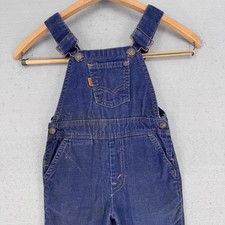 Vintage 1980s Levi  s Orange Tab Cordurpy Overalls 3T Blue Toddler Unisex Youth