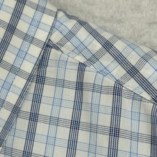 BROOKS BROTHERS Shirt Mens 16 32 REGENT Dress Plaid Poplin Non Iron Cotton Blue