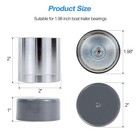2x Bearing Buddy Protectors – 1.98" Diameter, With Brass Grease Hub Caps